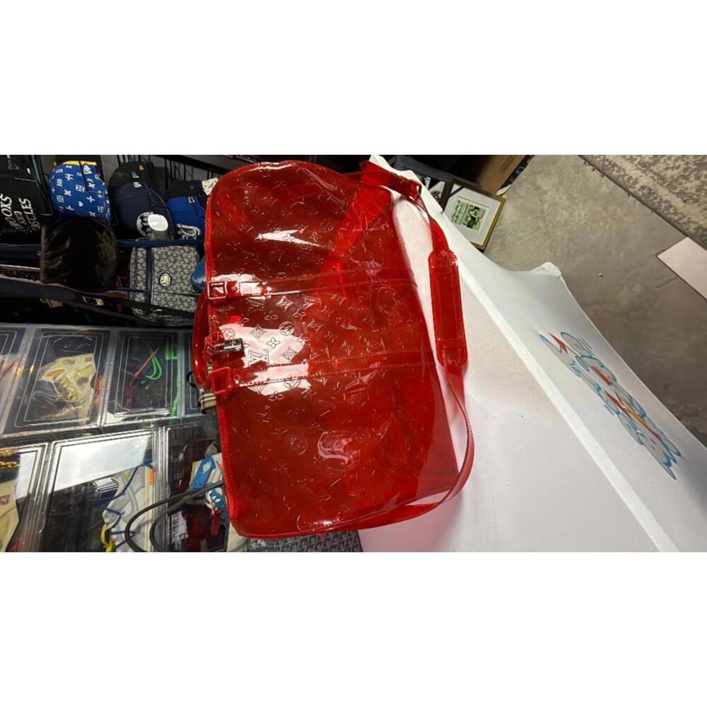Louis Vuitton x Virgil Abloh Red Clear Keepall 50 Bandouliér